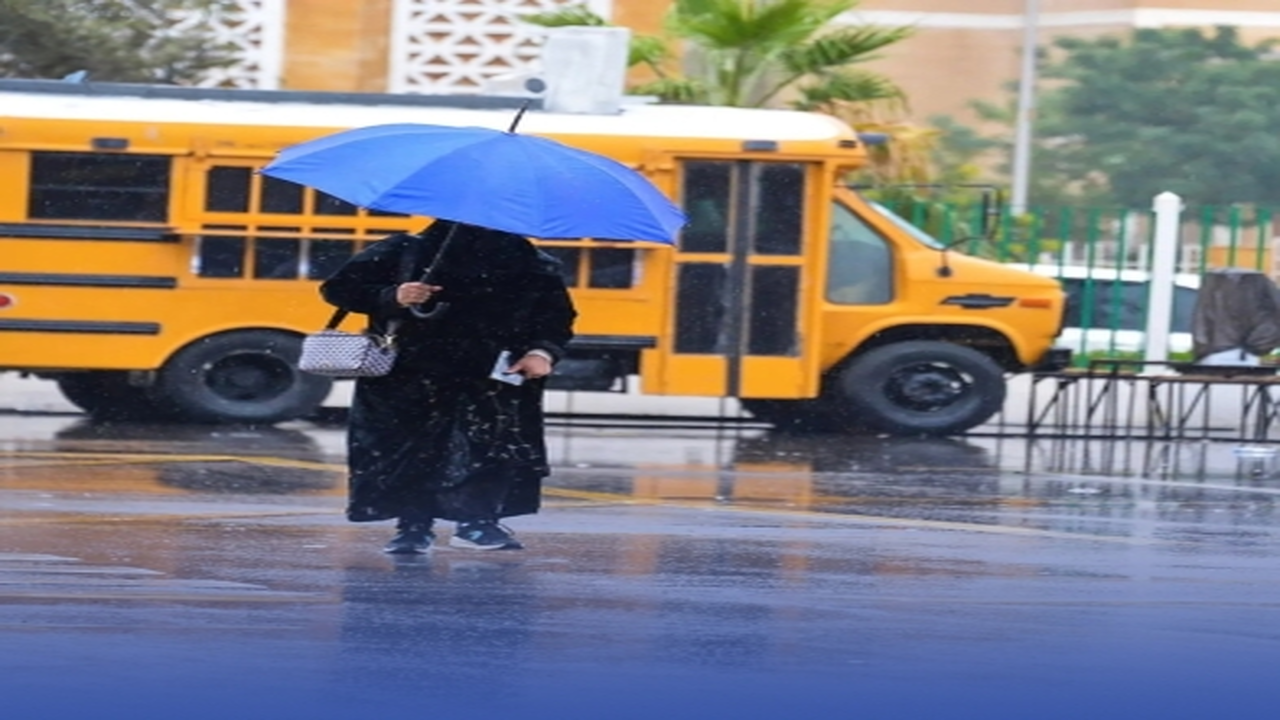 استمرار هطول الأمطار على معظم المناطق في البلاد حتى يوم الجمعة المقبل